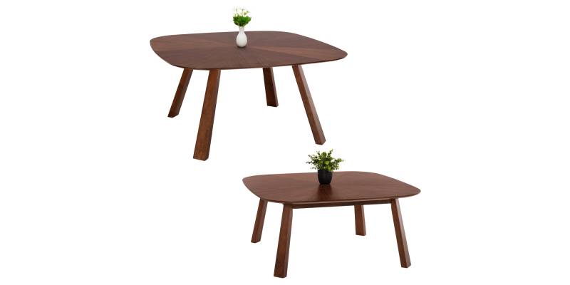 ΣΕΤ ΤΡΑΠΕΖΙ ΤΡΑΠΕΖΑΡΙΑΣ & ΣΑΛΟΝΙΟΥ RINER HM21342 MDF ΜΕ ΚΑΠΛΑΜΑ ΚΑΡΥΔΙΑΣ