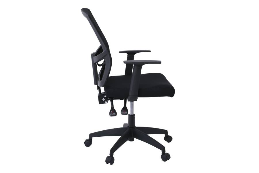 BF2910 Πολυθρόνα Γραφείου Μαύρο Mesh - Ύφασμα Μαύρο