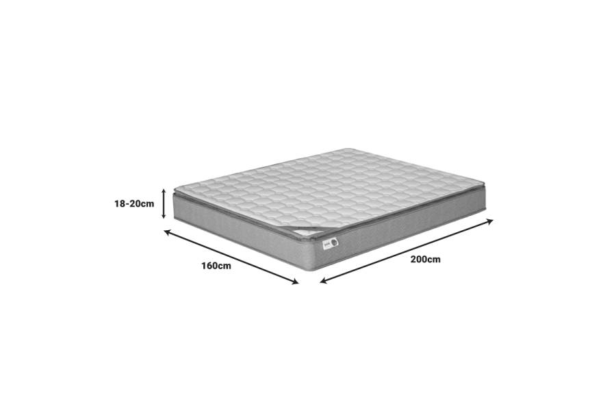 Στρώμα Perfecto pakoworld Continuous springs μονής όψης ανώστρωμα 22-24cm 160x200εκ