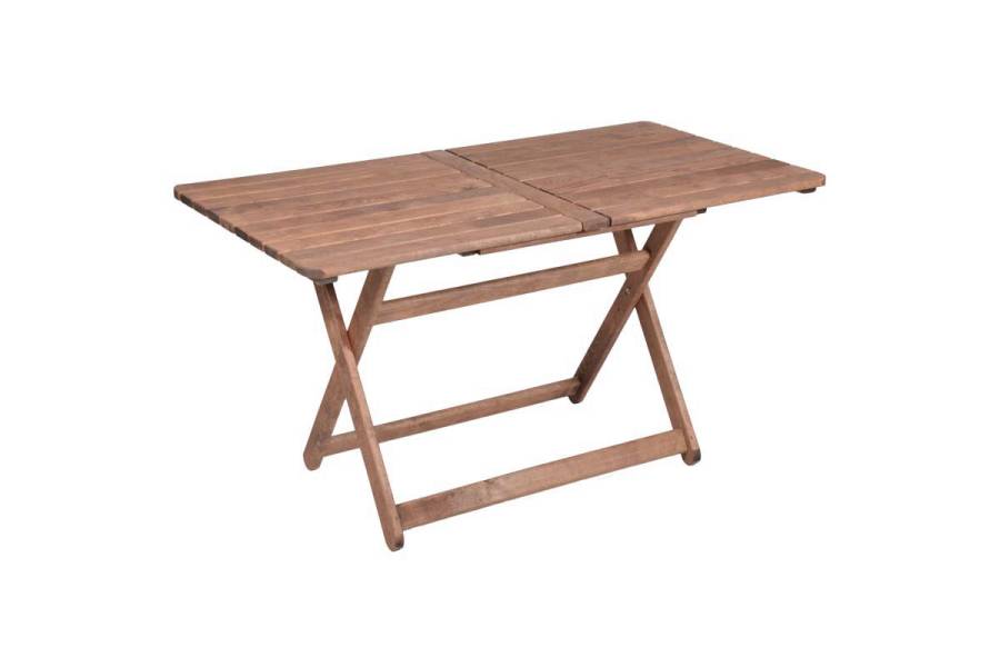 Tραπεζαρία Retto σετ 5τμχ μασίφ ξύλο οξιάς καρυδί-γκρι 120x75x71εκ