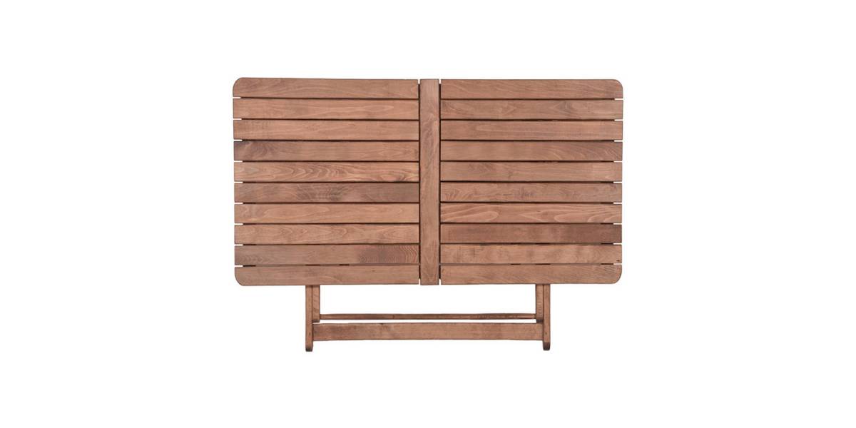 Tραπεζαρία Retto σετ 5τμχ μασίφ ξύλο οξιάς καρυδί-γκρι 120x75x71εκ