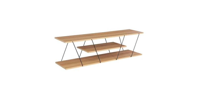 Έπιπλο τηλεόρασης Tars pakoworld sonoma-μαύρο 120x30x33εκ