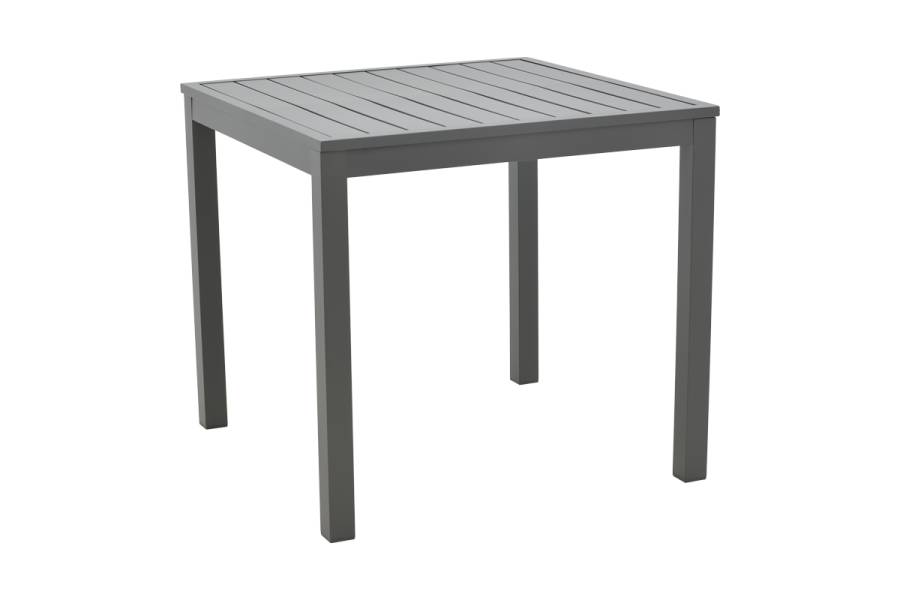 Τραπέζι Kliton pakoworld αλουμινίου ανθρακί 80x80x74εκ