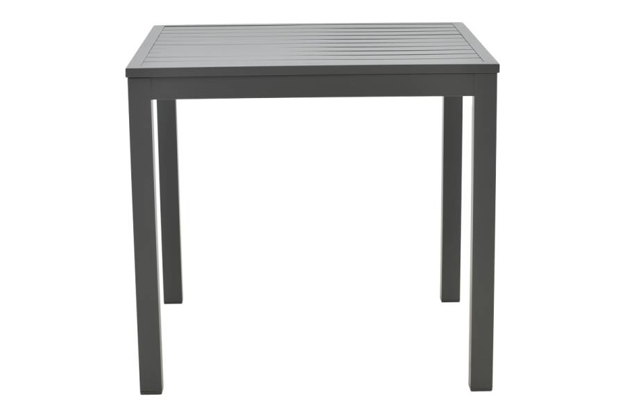 Τραπεζαρία Kliton- Elation σετ 3τεμ pakoworld αλουμίνιο σε ανθρακί απόχρωση 80x80x74εκ