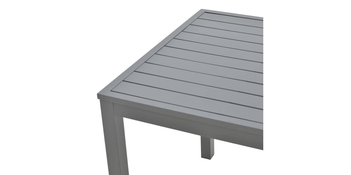 Τραπεζαρία Kliton- Elation σετ 3τεμ pakoworld αλουμίνιο σε ανθρακί απόχρωση 80x80x74εκ