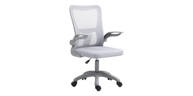 Καρέκλα γραφείου εργασίας Annalise pakoworld mesh γκρι 57x53x100εκ