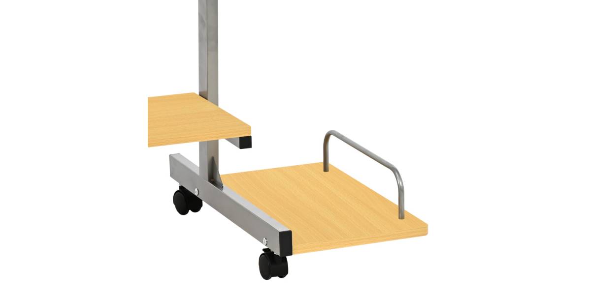 Γραφείο υπολογιστή Veronce pakoworld σε φυσική απόχρωση με μεταλλικό σκελετό 89x47x71εκ