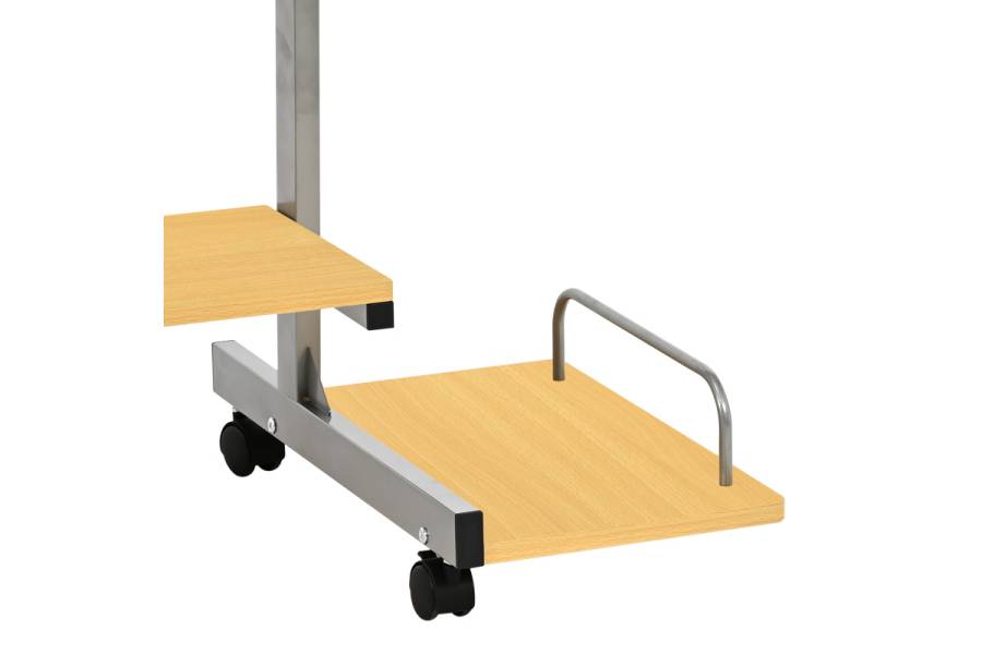 Γραφείο υπολογιστή Veronce pakoworld σε φυσική απόχρωση με μεταλλικό σκελετό 89x47x71εκ