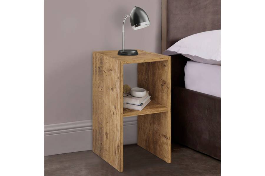 Κομοδίνο Deseo pakoworld σε oak απόχρωση 30x30x60εκ