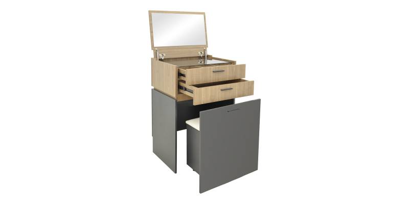 Τουαλέτα κρεβατοκάμαρας Sonlen pakoworld ανθρακί-sonoma 60x45x130εκ