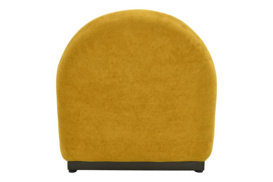 Πολυθρόνα περιστρεφόμενη Zenny pakoworld υφασμα κίτρινο 64x85x68εκ