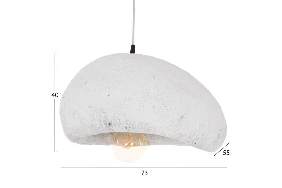 ΦΩΤΙΣΤΙΚΟ ΟΡΟΦΗΣ ΜΕ ΟΨΗ ΠΕΤΡΑΣ STONER (L) HM4419.02 ΛΕΥΚΟ 73x55x40Υεκ.