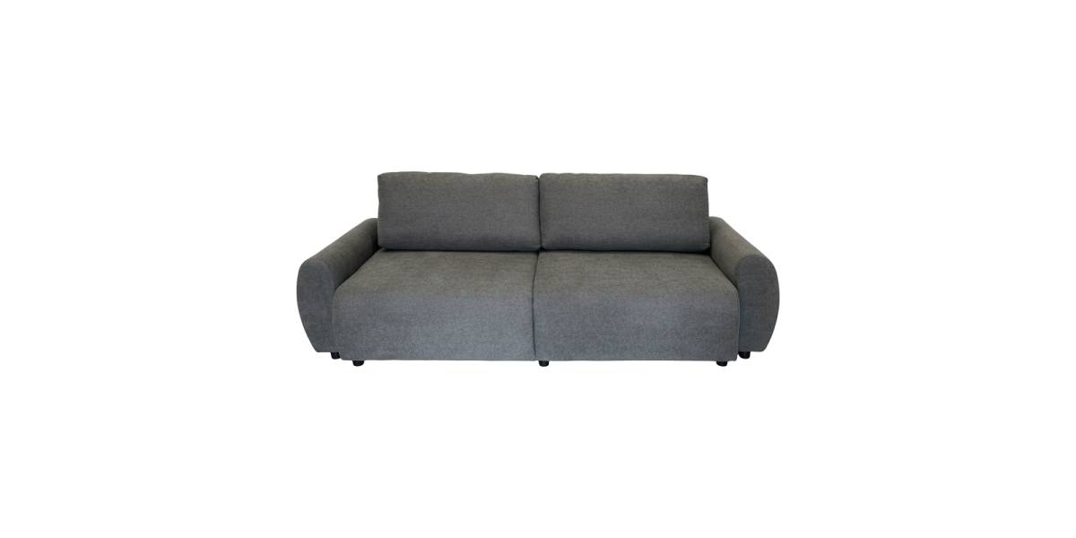 Kαναπές-κρεβάτι τριθέσιος Hungie pakoworld υφασμα γκρι 250x92x89εκ