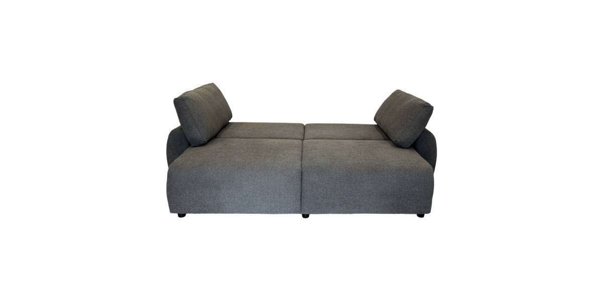 Kαναπές-κρεβάτι τριθέσιος Hungie pakoworld υφασμα γκρι 250x92x89εκ