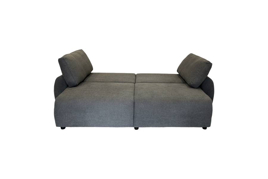 Kαναπές-κρεβάτι τριθέσιος Hungie pakoworld υφασμα γκρι 250x92x89εκ