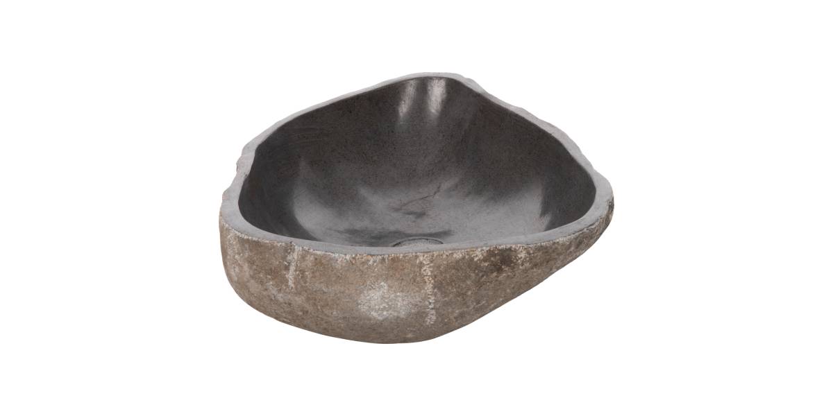 ΝΙΠΤΗΡΑΣ STONE SINK ΛΑΞΕΥΜΕΝΗ ΠΕΤΡΑ ΓΚΡΙ ΑΠΟΧΡΩΣΗ HM4193 55x44x16Υ εκ.