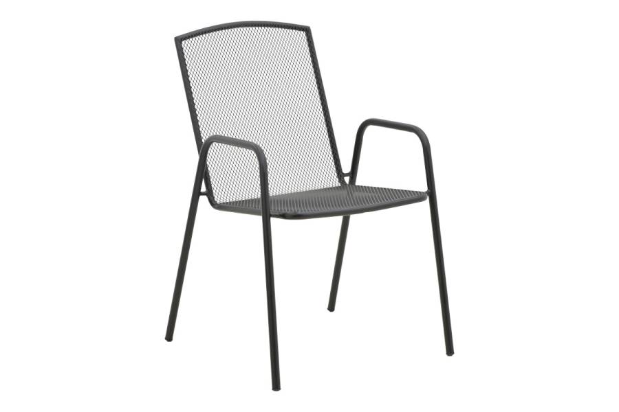 Τραπεζαρία Watson-Pomedon pakoworld σετ 3τεμ μέταλλο σε μαύρη απόχρωση