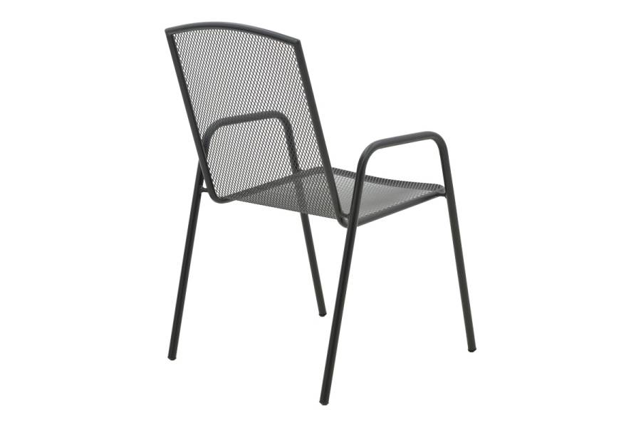 Τραπεζαρία Watson-Pomedon pakoworld σετ 3τεμ μέταλλο σε μαύρη απόχρωση