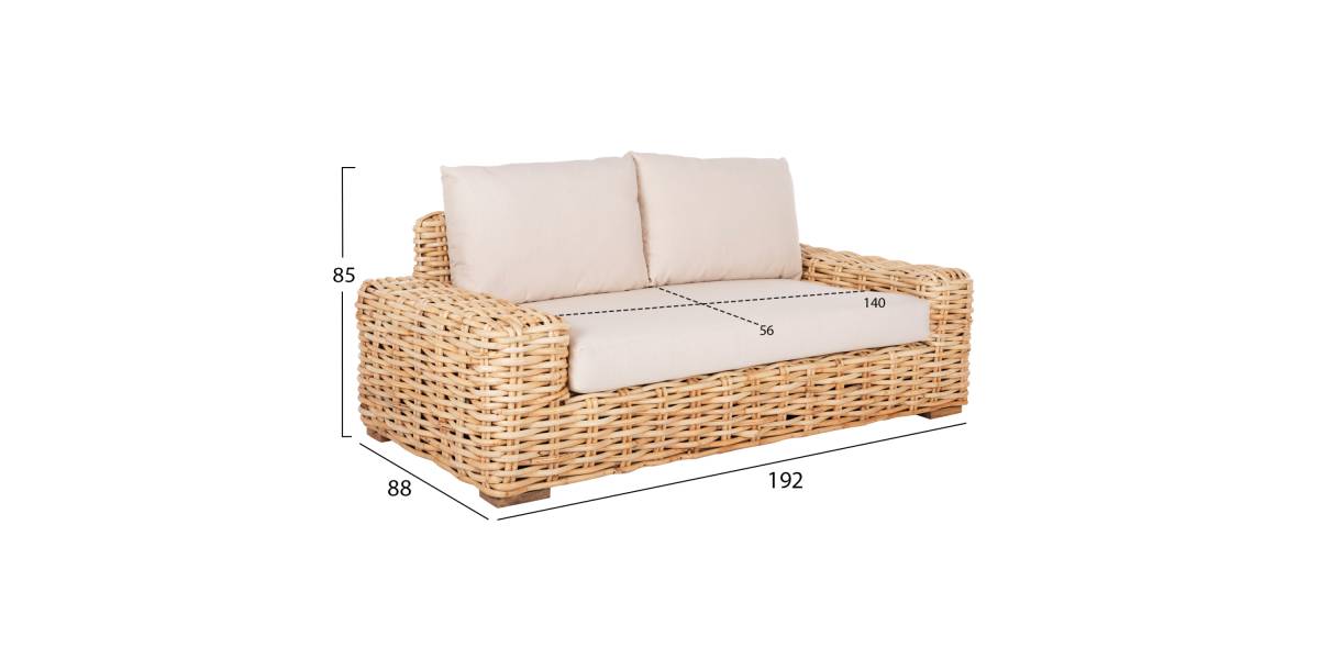 ΣΕΤ ΣΑΛΟΝΙ 4ΤΜΧ TROPEL HM11940 ΦΥΣΙΚΟ RATTAN-2ΘΕΣΙΟΣ ΚΑΝΑΠΕΣ-2 ΠΟΛΥΘΡΟΝΕΣ-ΤΡΑΠΕΖΙ