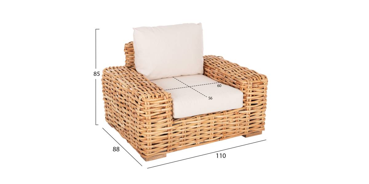 ΣΕΤ ΣΑΛΟΝΙ 4ΤΜΧ TROPEL HM11940 ΦΥΣΙΚΟ RATTAN-2ΘΕΣΙΟΣ ΚΑΝΑΠΕΣ-2 ΠΟΛΥΘΡΟΝΕΣ-ΤΡΑΠΕΖΙ