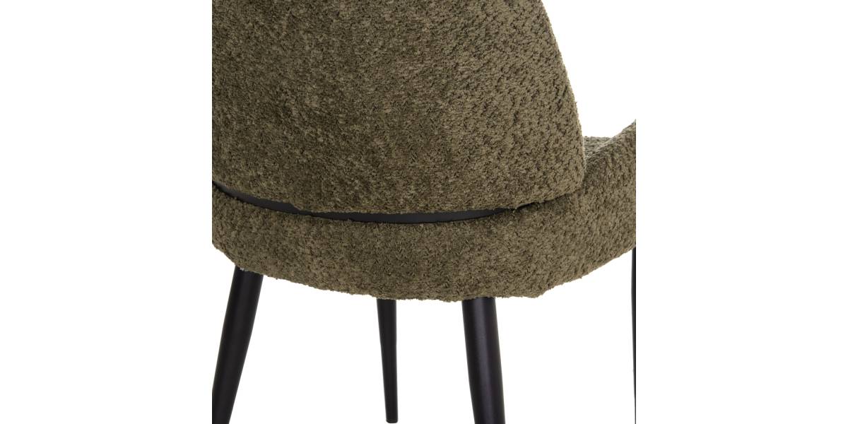 ΚΑΡΕΚΛΑ SARKY HM8585.13 ΥΦΑΣΜΑ ΜΠΟΥΚΛΕ ΠΡΑΣΙΝΟ ΜΕ ΜΕΤΑΛΛΙΚΑ ΠΟΔΙΑ 56x64x88Yεκ.