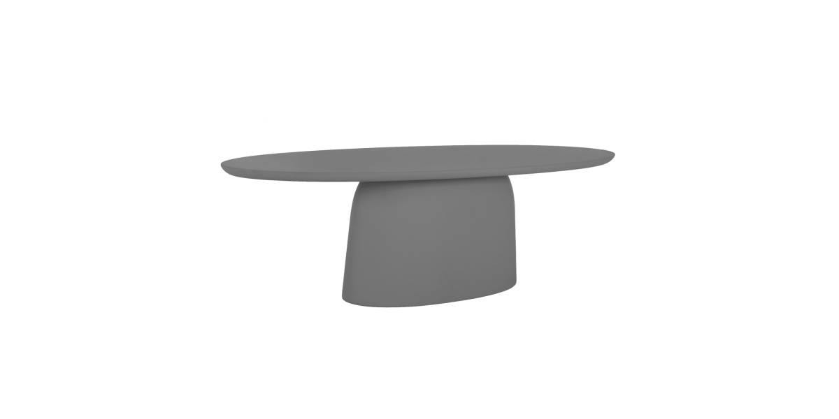 ΤΡΑΠΕΖΙ ΤΡΑΠΕΖΑΡΙΑΣ ΟΒΑΛ BRECCAN HM6578.01 ΓΚΡΙ FIBER CEMENT 160x100x75Υεκ
