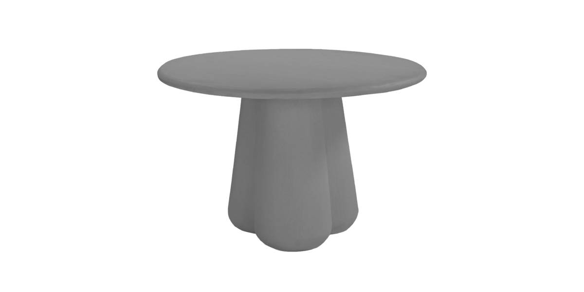 ΤΡΑΠΕΖΙ ΤΡΑΠΕΖΑΡΙΑΣ ΣΤΡΟΓΓΥΛΟ NAYU HM6583.01 ΓΚΡΙ FIBER CEMENT Φ120x75Υεκ