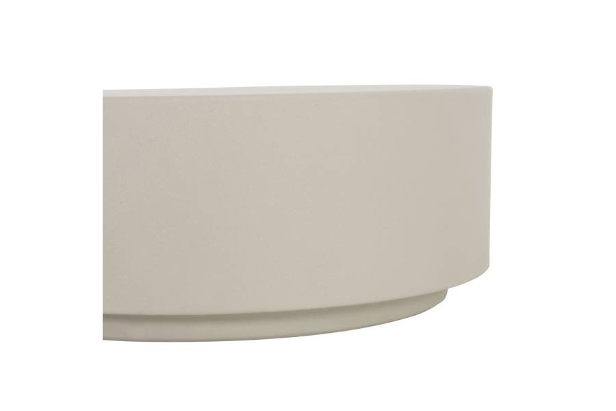 ΤΡΑΠΕΖΙ ΜΕΣΗΣ ΣΤΡΟΓΓΥΛΟ KYOKO HM6579.02 ΜΠΕΖ FIBER CEMENT Φ90x34Υεκ.