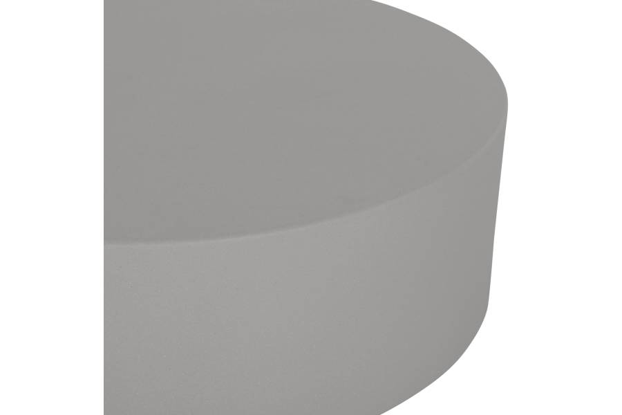 ΤΡΑΠΕΖΙ ΜΕΣΗΣ ΣΤΡΟΓΓΥΛΟ KYOKO HM6579.01 ΓΚΡΙ FIBER CEMENT Φ90x34Υεκ.
