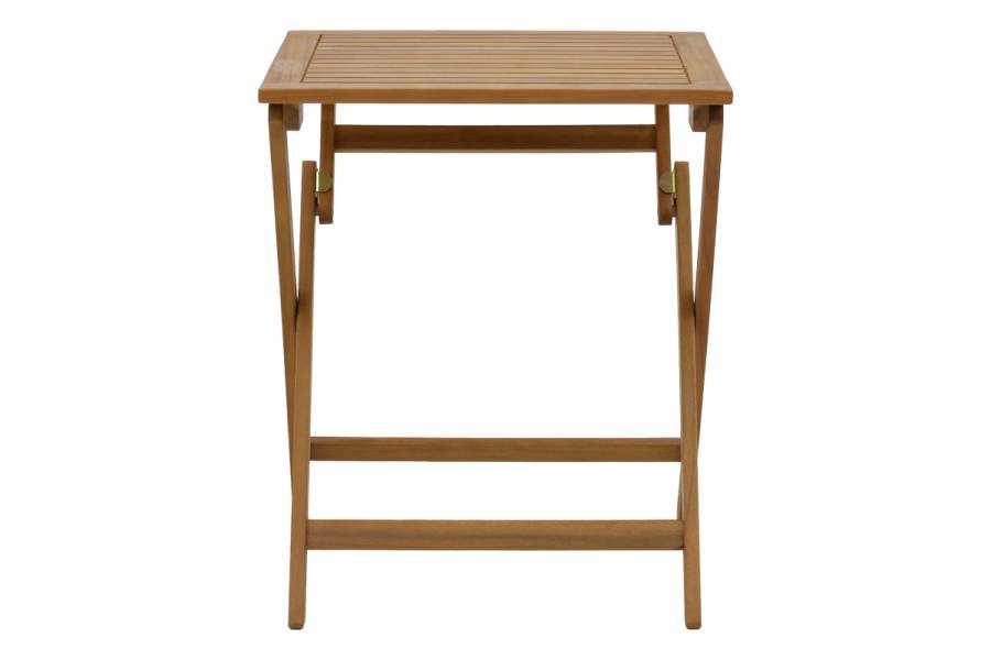 Τραπέζι Perdu pakoworld πτυσσόμενο φυσικό ξύλο ακακίας 60x60x72εκ