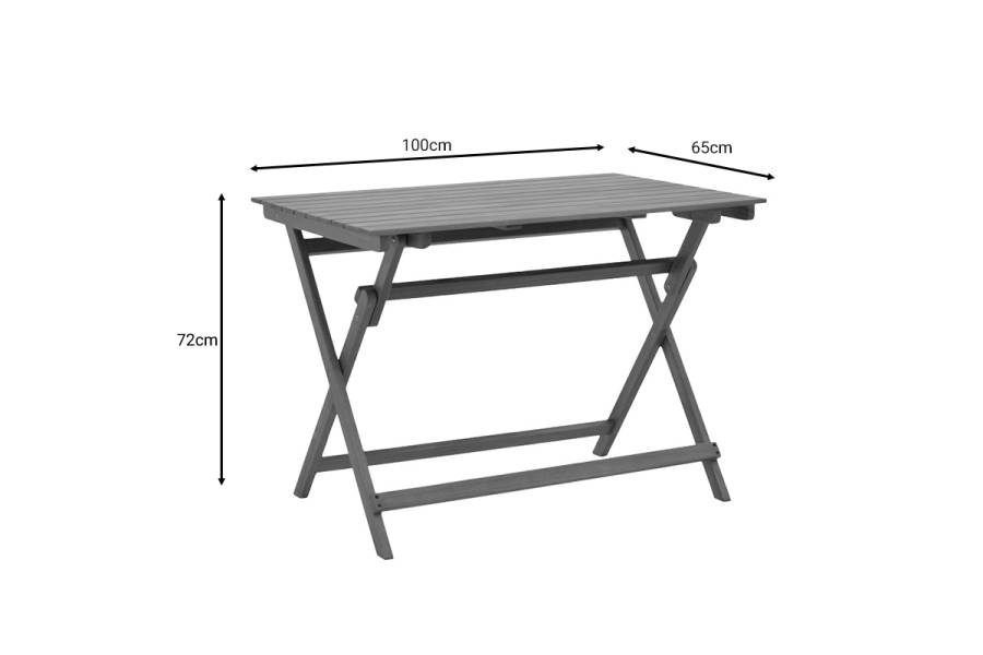 Τραπέζι Jaybo pakoworld πτυσσόμενο φυσικό ξύλο ακακίας 100x65x72εκ