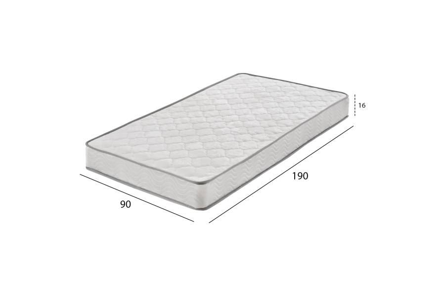 ΣΤΡΩΜΑ CONTINUOUS SPRING ΧΑΜΗΛΗ ΣΟΥΣΤΑ ΜΟΝΗΣ ΟΨΗΣ HM671.01 90x190x16 εκ.