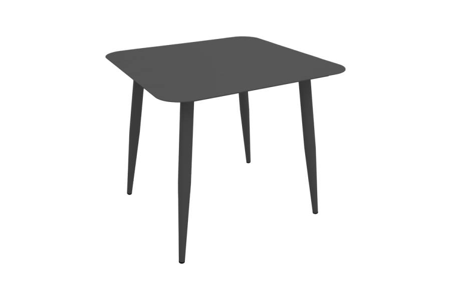 Τραπέζι Vista pakoworld αλουμίνιο σε μαύρη απόχρωση 80x80x72εκ