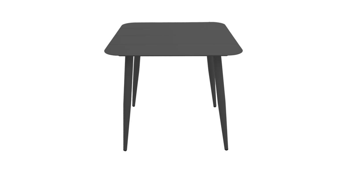 Τραπέζι Vista pakoworld αλουμίνιο σε μαύρη απόχρωση 80x80x72εκ