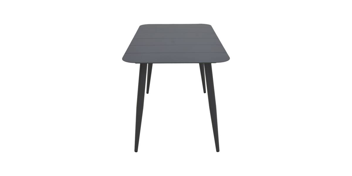 Τραπέζι Vista pakoworld αλουμίνιο σε μαύρη απόχρωση 120x70x72εκ