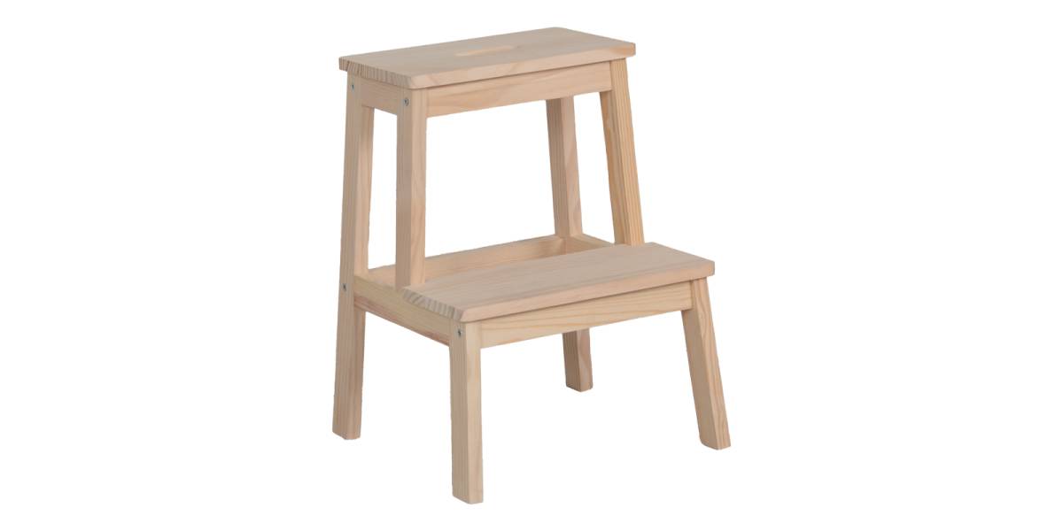 Σκαλοσκαμπό Tiere pakoworld ξύλο πεύκου σε φυσική απόχρωση 36x36x49εκ