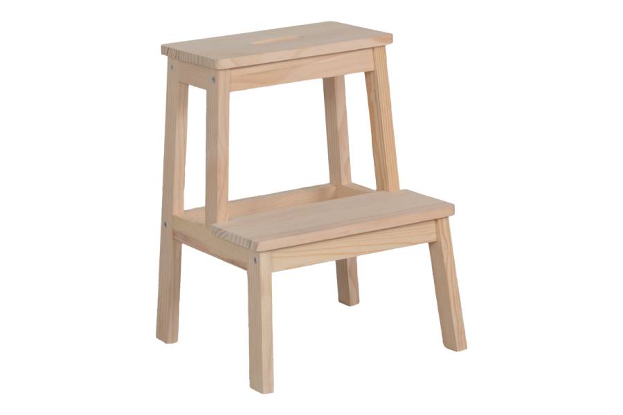 Σκαλοσκαμπό Tiere pakoworld ξύλο πεύκου σε φυσική απόχρωση 36x36x49εκ