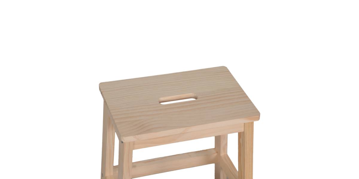 Σκαλοσκαμπό Tiere pakoworld ξύλο πεύκου σε φυσική απόχρωση 36x36x49εκ