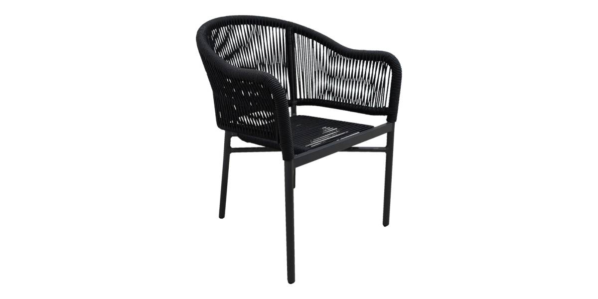 Πολυθρόνα αλουμινίου Legana pakoworld ανθρακί σκελετός- rattan 56x66x82εκ