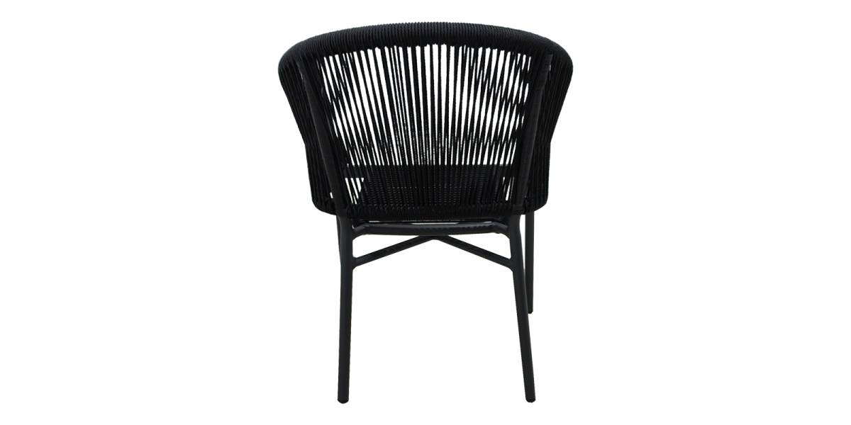 Πολυθρόνα αλουμινίου Legana pakoworld ανθρακί σκελετός- rattan 56x66x82εκ