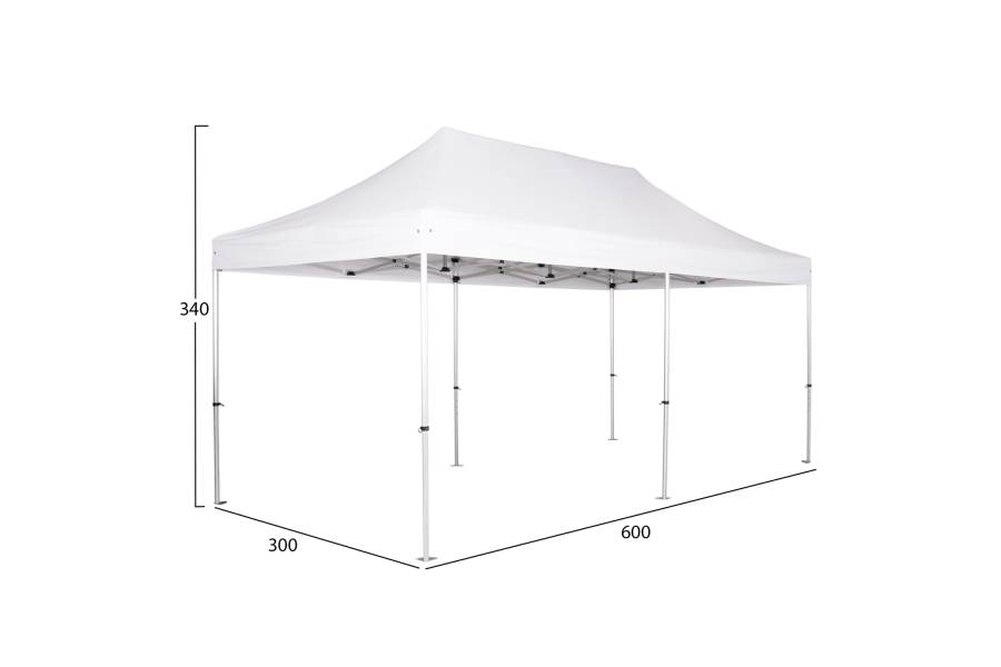 GAZEBO ΕΠΑΓΓΕΛΜΑΤΙΚΟ ΒΑΡΕΩΣ ΤΥΠΟΥ CRESSEN HM6307 ΠΤΥΣΣΟΜΕΝΟ ΑΛΟΥΜΙΝΙΟΥ 3x6x3,4Y