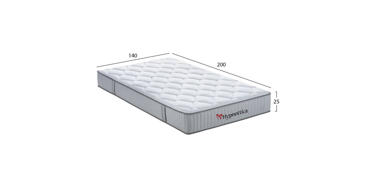 ΣΤΡΩΜΑ ΔΙΠΛΟ HYPNOTTICA HM748.04 POCKET SPRINGS--ΛΕΥΚΟ 140x200x25Υεκ.
