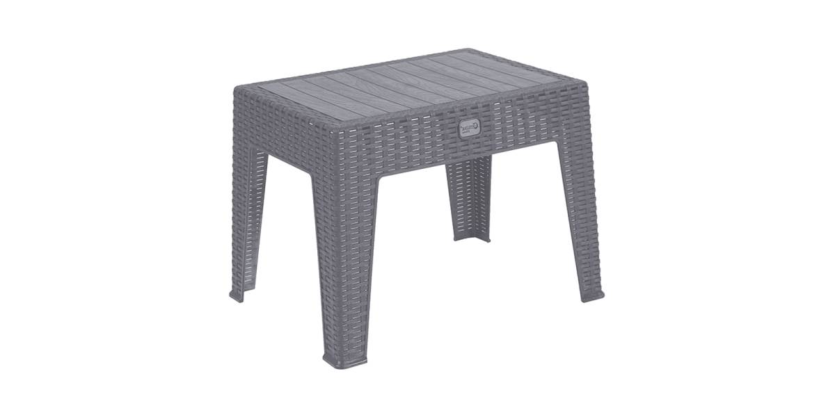 Τραπέζι Cosmic pakoworld PP ανθρακί 55x40x43.5εκ