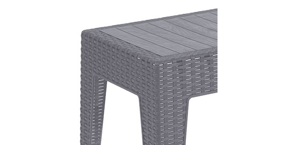 Τραπέζι Cosmic pakoworld PP ανθρακί 55x40x43.5εκ