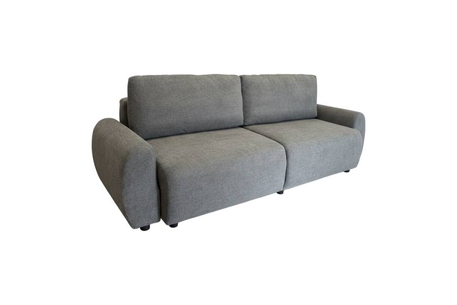 Kαναπές-κρεβάτι τριθέσιος Hungie pakoworld υφασμα γκρι 250x92x89εκ