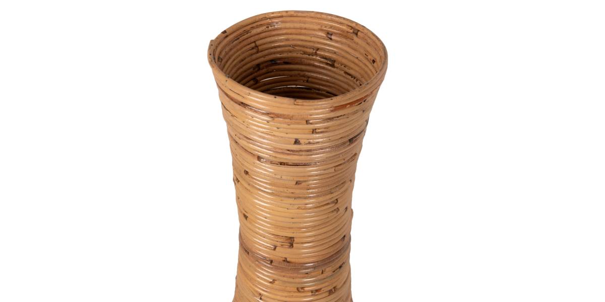 ΔΙΑΚΟΣΜΗΤΙΚΟ ΒΑΖΟ ΔΑΠΕΔΟΥ HM7852 RATTAN ΣΕ ΦΥΣΙΚΟ Φ30x100Yεκ.