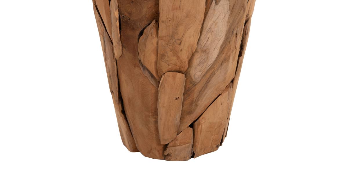 ΔΙΑΚΟΣΜΗΤΙΚΟ ΒΑΖΟ ZENIA HM7919 ΑΠΟ ΚΟΜΜΑΤΙΑ ΑΝΑΚΥΚΛΩΜΕΝΟΥ ΞΥΛΟΥ TEAK ΣΕ ΦΥΣΙΚΟ Φ30x60Y εκ.