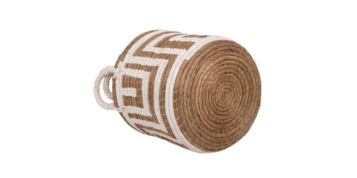 ΣΕΤ ΔΙΑΚΟΣΜΗΤΙΚΑ ΚΑΛΑΘΙΑ HM7846.01 ΑΠΟ MENDONG GRASS ΣΕ ΛΕΥΚΟ-ΦΥΣΙΚΟ Φ36x32-40Yεκ.