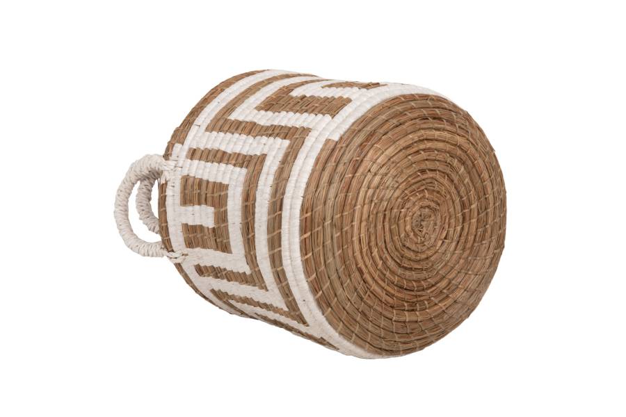 ΣΕΤ ΔΙΑΚΟΣΜΗΤΙΚΑ ΚΑΛΑΘΙΑ HM7846.01 ΑΠΟ MENDONG GRASS ΣΕ ΛΕΥΚΟ-ΦΥΣΙΚΟ Φ36x32-40Yεκ.