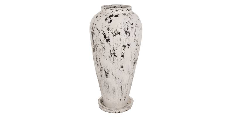 ΔΙΑΚΟΣΜΗΤΙΚΟ ΒΑΖΟ ΔΑΠΕΔΟΥ ΜΕ ΒΑΣΗ-ΠΙΑΤΑΚΙ LAUREL HM7937 ΤΕΡΑΚΟΤΑ- ΛΕΥΚΗ ΠΑΤΙΝΑ Φ45x100Y εκ.